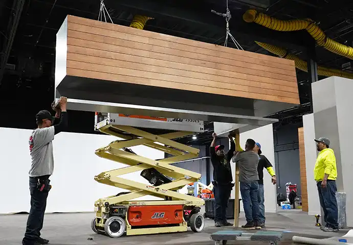 Scenic shop team building immersive display